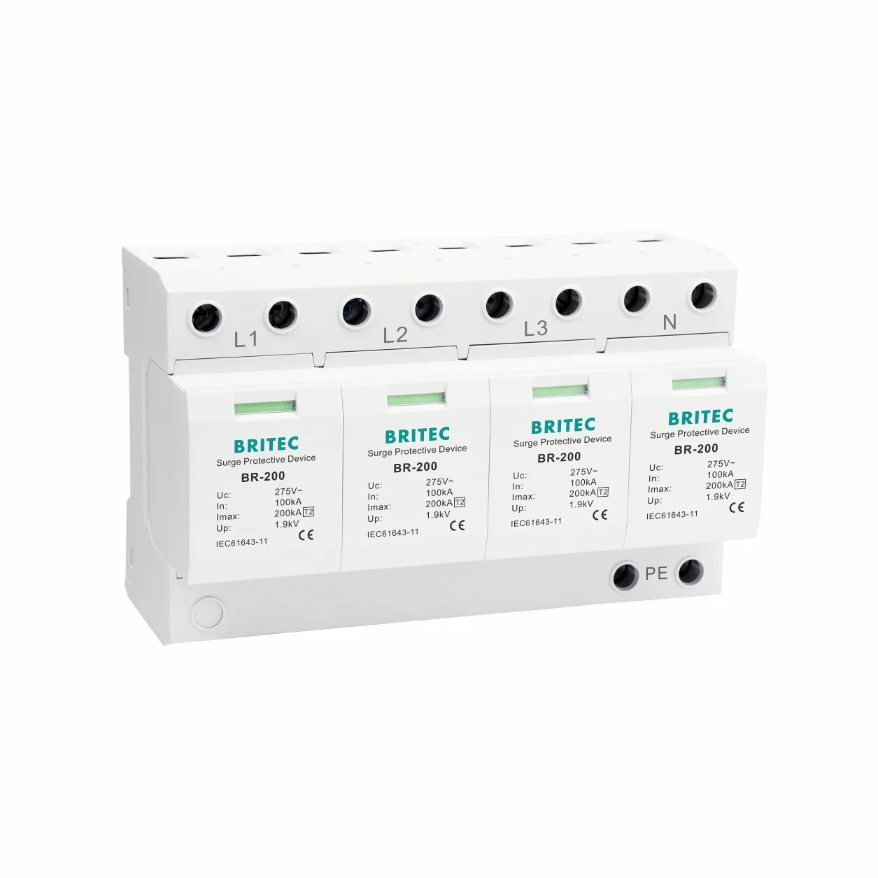 Type 2 200kA Surge Protective Device For Industrial Grounding