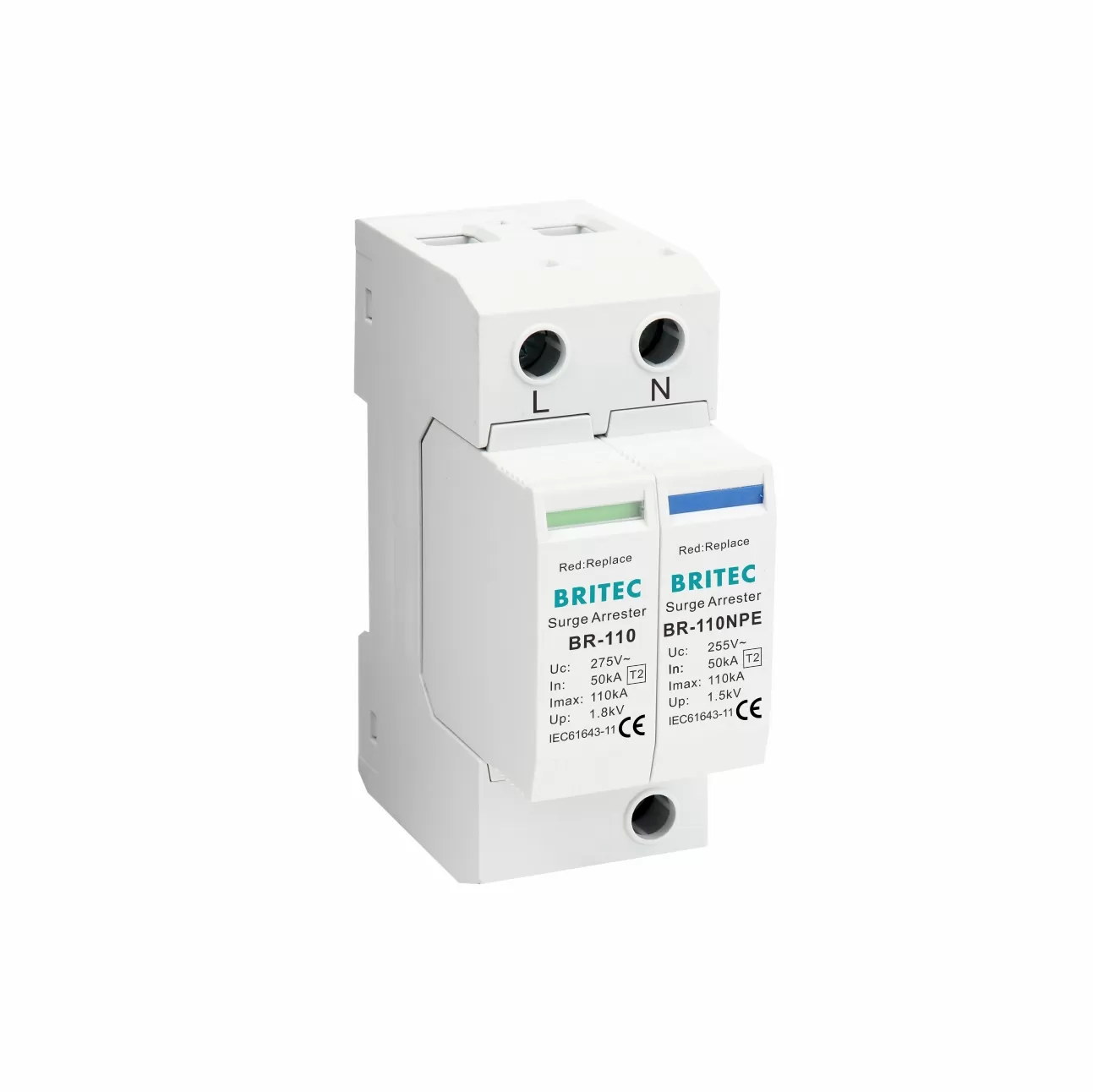 BR-110 1+1 Type 2 110kA Surge Protective Device For TT And TNS