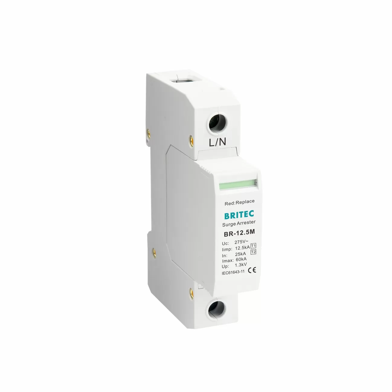 BR-12.5M 1P 12.5kA Type 1+2 Surge Protective Device