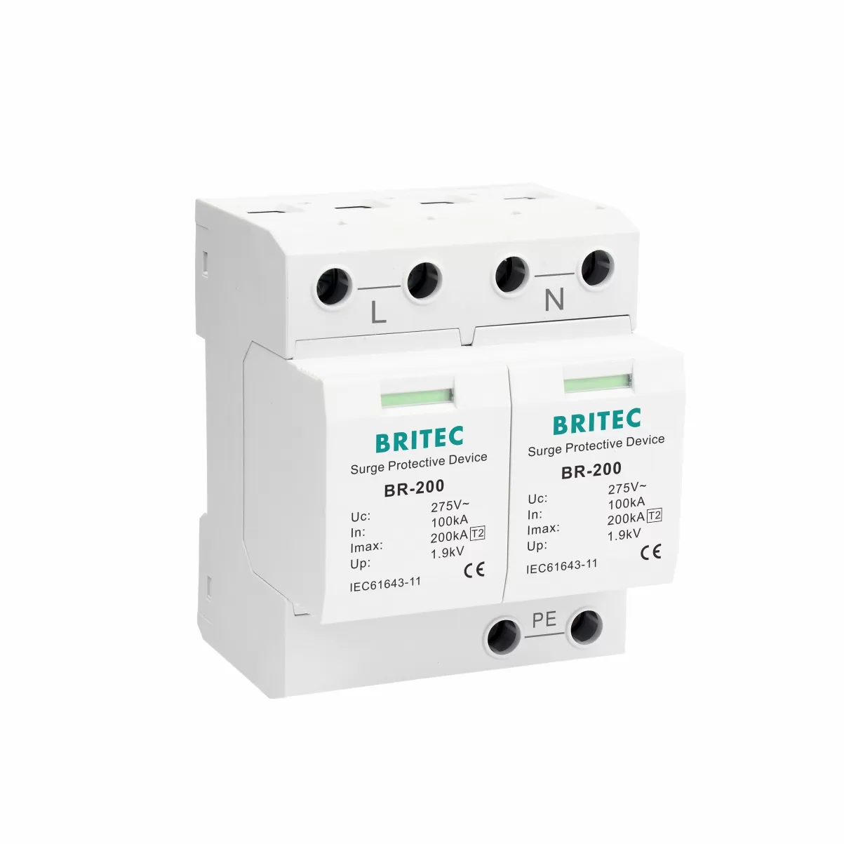 BR-200 2P Type 2 200kA Surge Protective Device