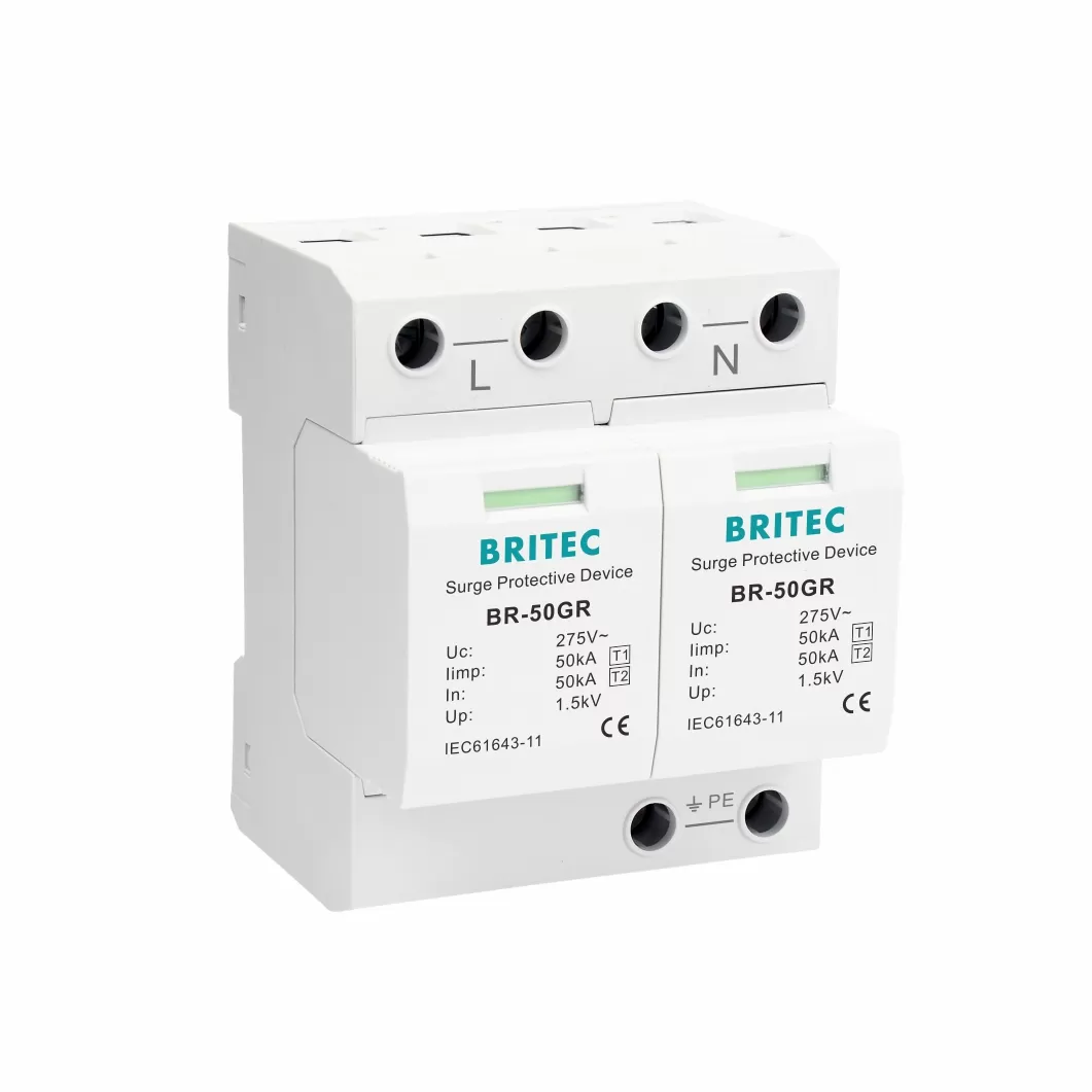 BR-50GR 2P Type 1 50kA Surge Arrester for TNS