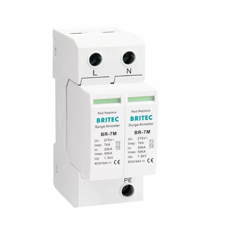 BR-7M 2P 7kA Type 1+2 B+C Surge Protective Device For TNS